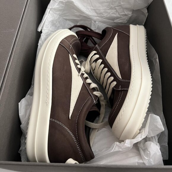 Rick Owens WMNS Porterville Low Sneakers - Brown / Milk  Rick Owens Women\'s Brown Trainers